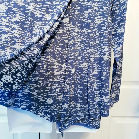 Sundance Burnout Layered Top Whitney Pullover Blue Sz Large Long Sleeve Shirt - Picture 13 of 16